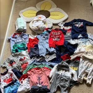 BUNDLE of newborn-3 month boy clothes/items!